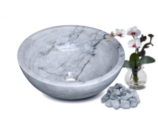Lavabo đá marble trắng Italia